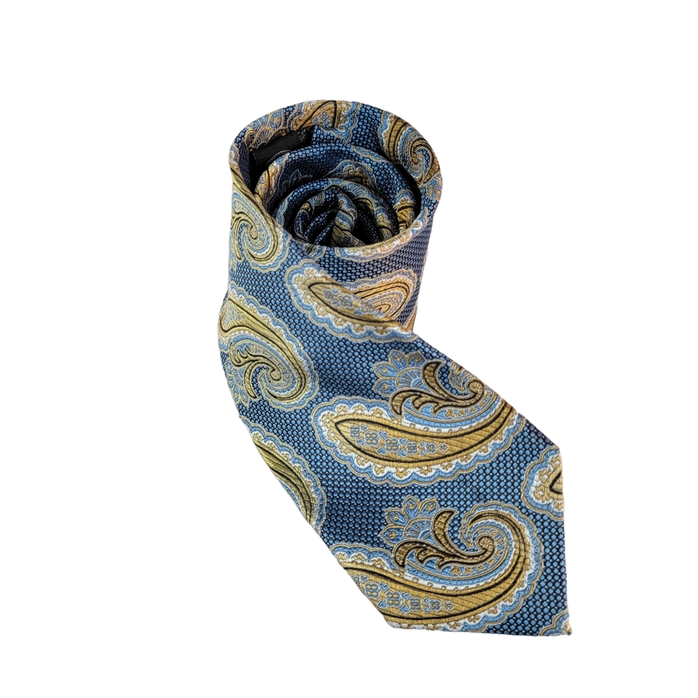 Bruno Piattelli Roma Regal Blue/Gold Paisley Men's Tie